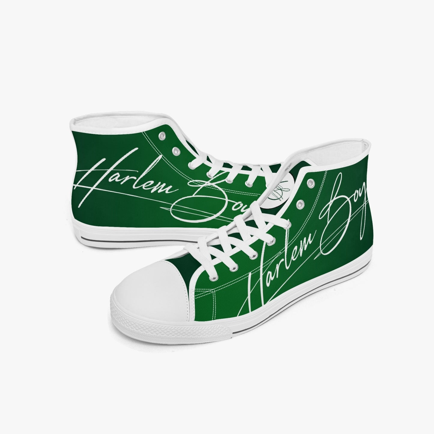 HB Harlem Boy "Lenox Ave" Classic High Top - Emerald - Men (Black or White Soles)