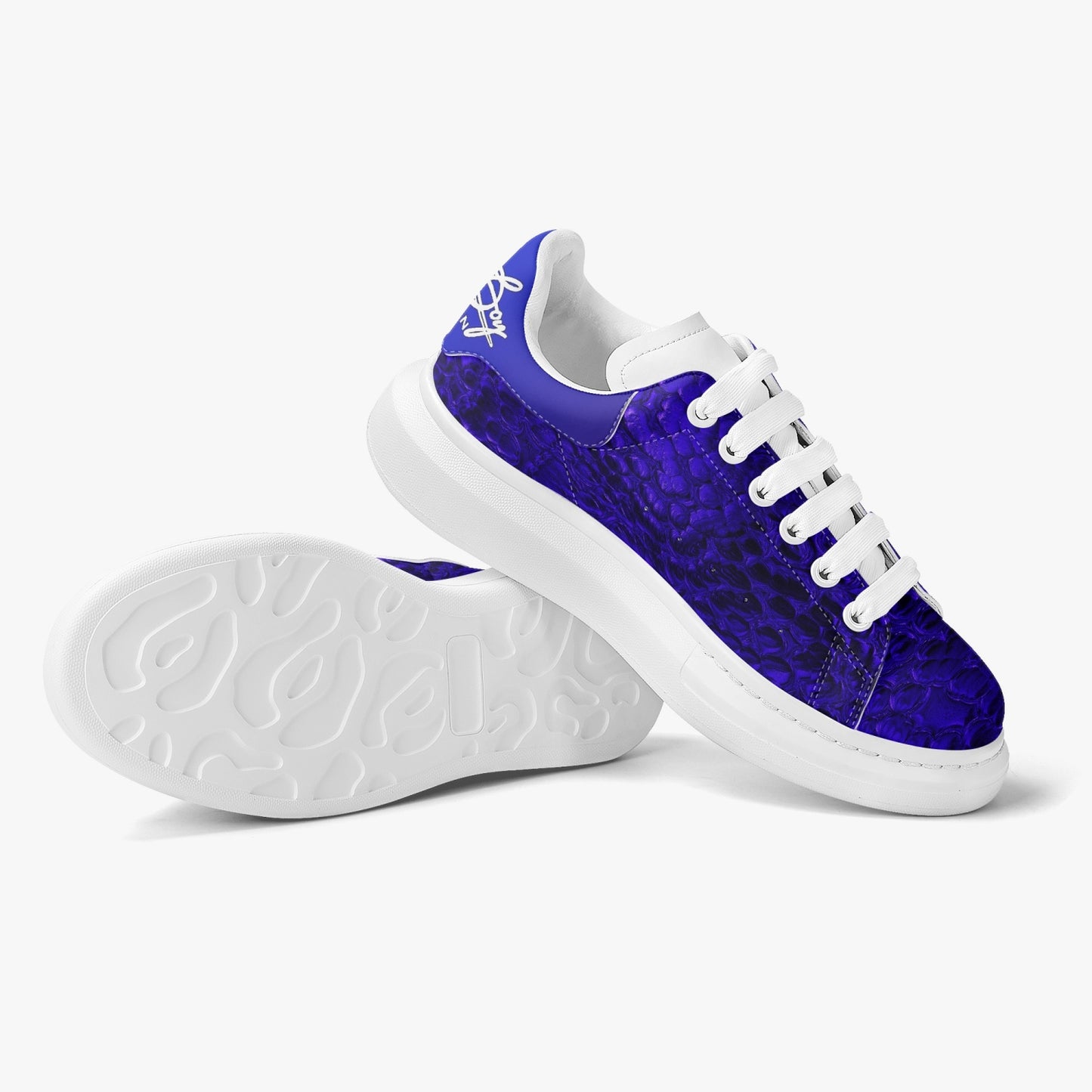 Harlem Boy Sankofa - Crocodile Print - Sapphire - Mens
