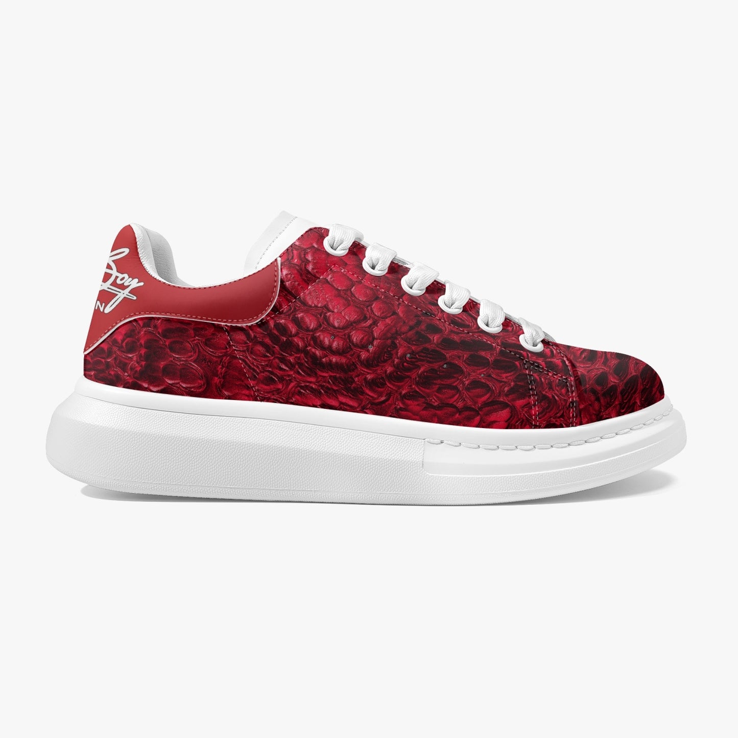 Harlem Boy Sankofa - Crocodile Print - Ruby - Mens
