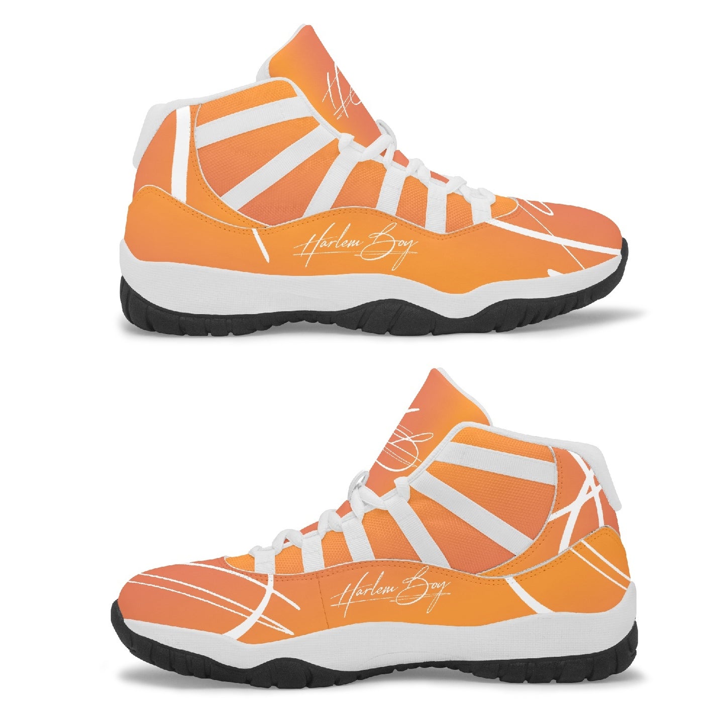 Harlem Boy "Tribe" Basketball - Mandarin w/Black or White Trim (Women's)