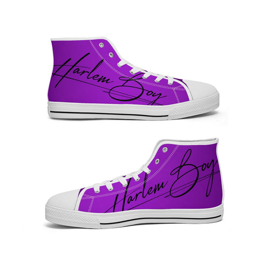 Harlem Boy "Lenox Ave" Unisex Classic High Tops - Amethyst (Black or White Sole)