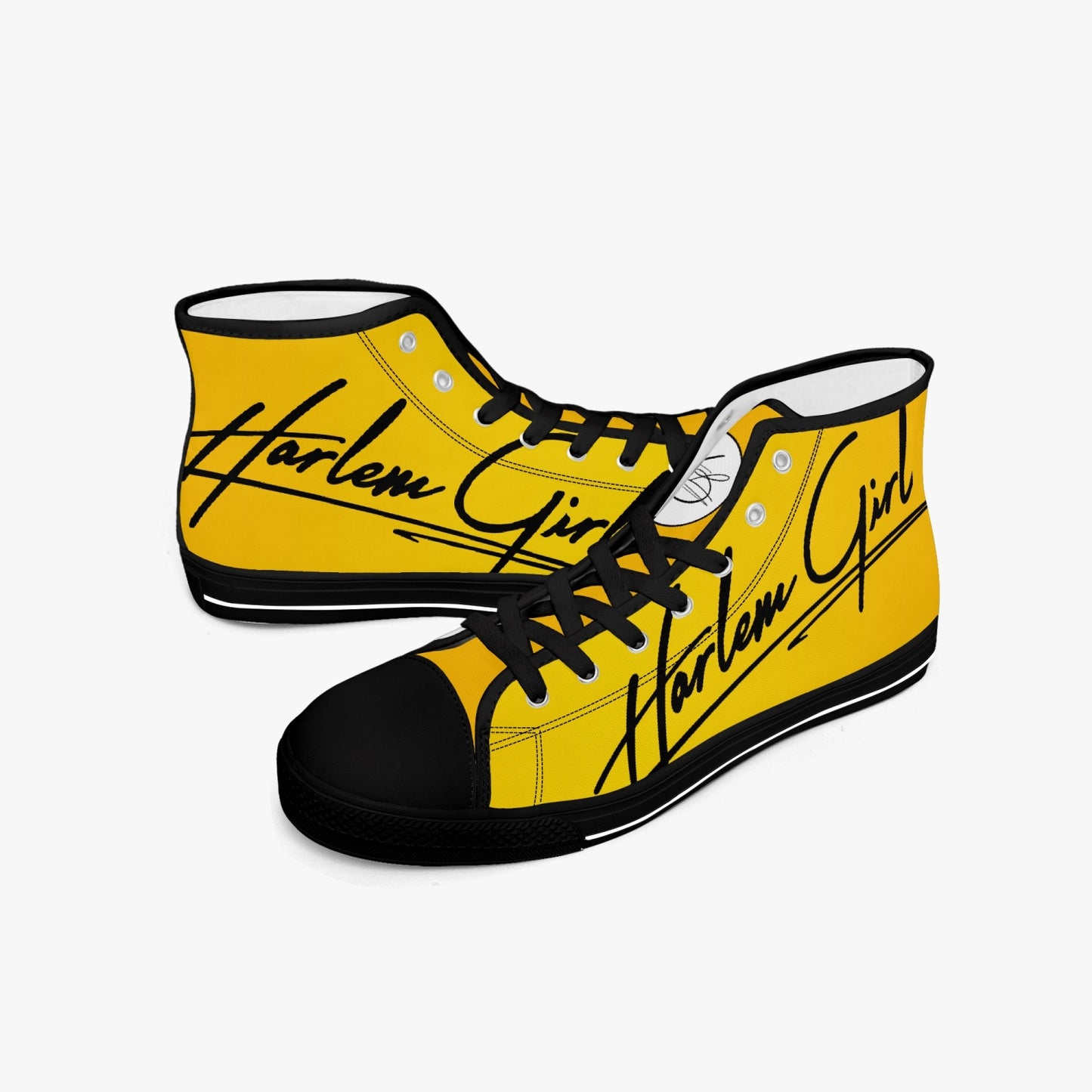HB Harlem Girl "Lenox Ave" Classic High Top - Gold - Women (Black or White Soles)