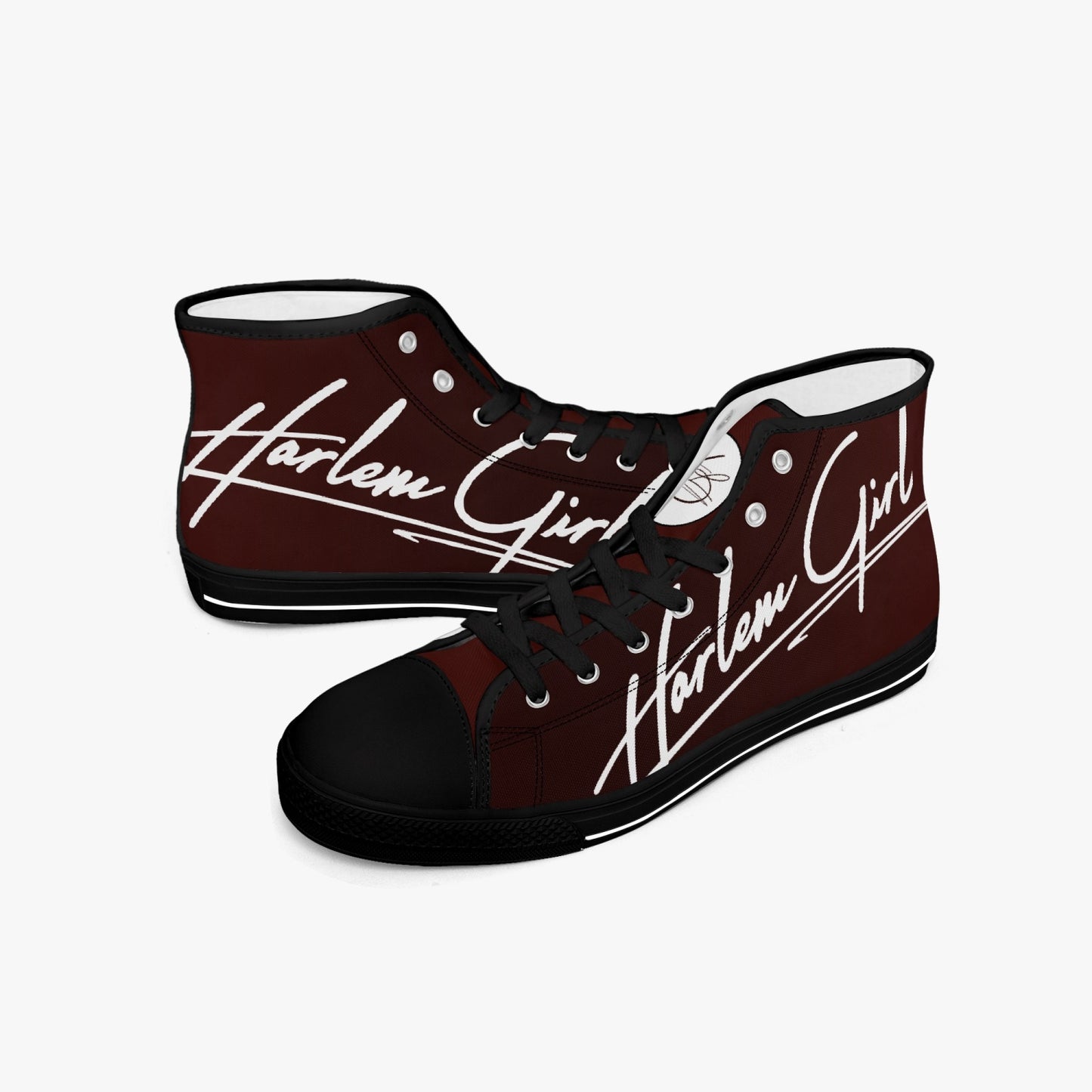 HB Harlem Girl "Lenox Ave" Classic High Top - Burnished Mahogany - Women (Black or White Soles)