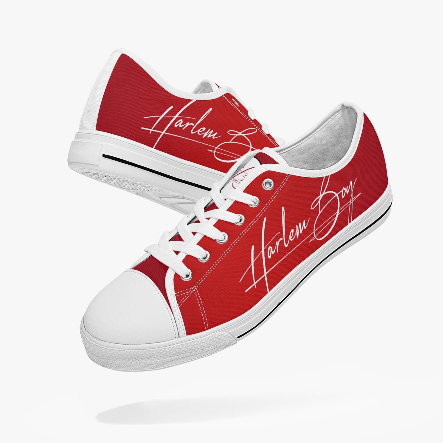 HB Harlem Boy "Lenox Ave" Classic Low Tops - Ruby - Men (Black or White Sole)