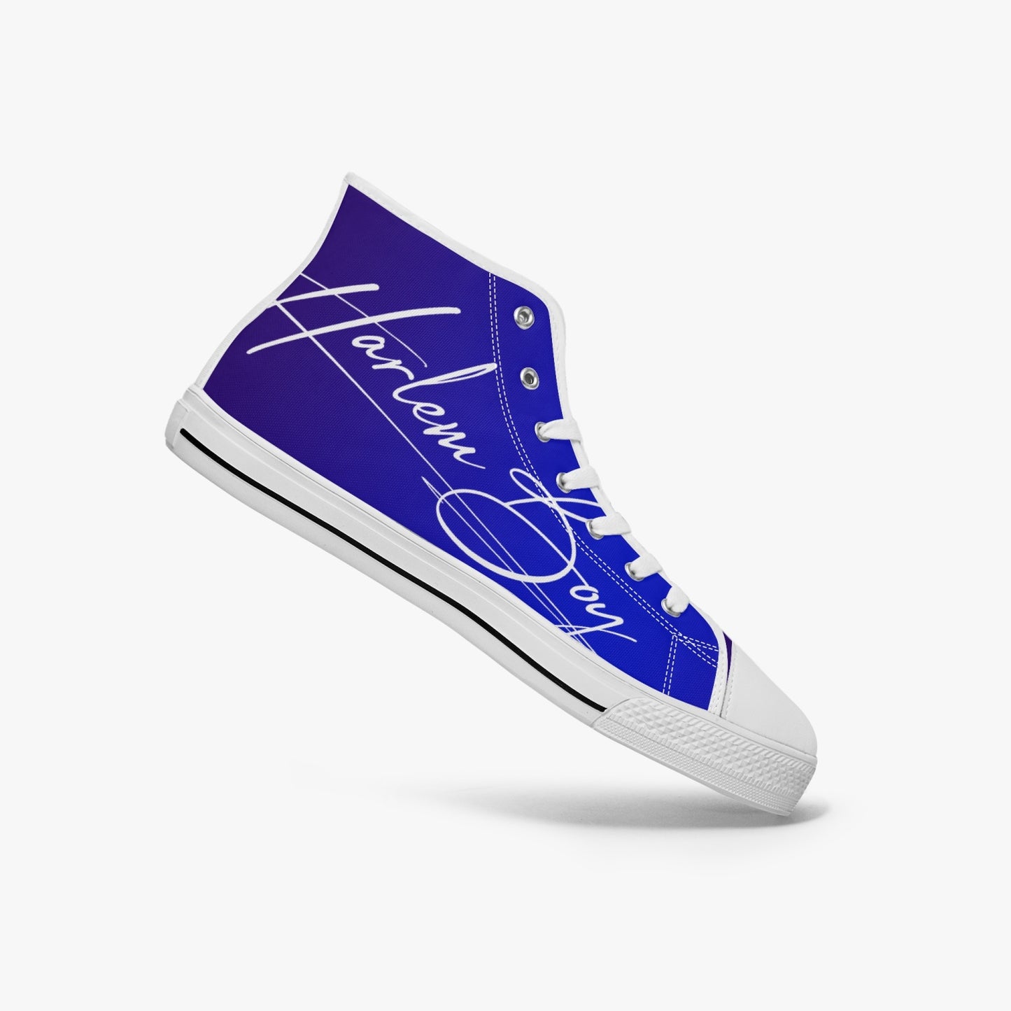HB Harlem Boy "Lenox Ave" Classic High Top - Sapphire - Men (Black or White Soles)
