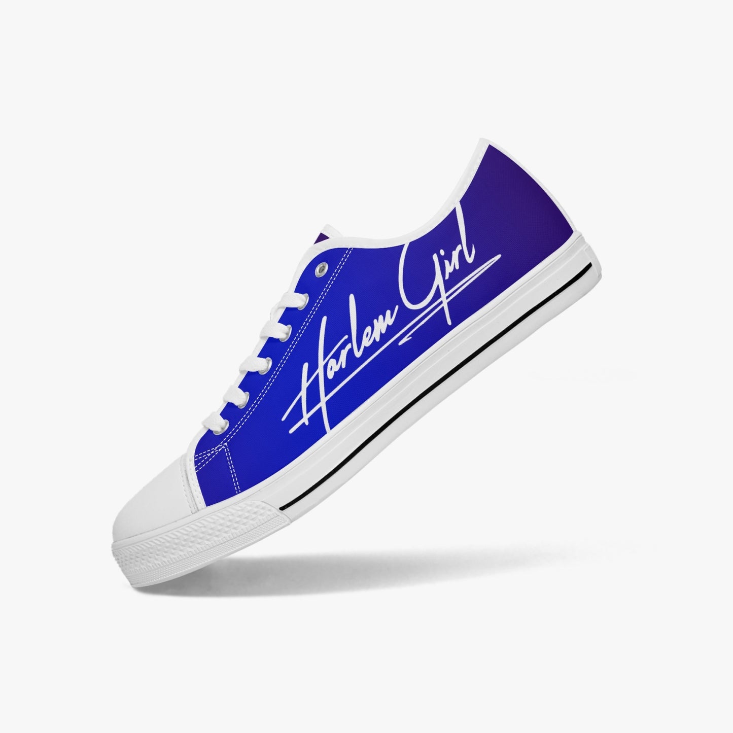 HB Harlem Girl "Lenox Ave" Classic Low Tops - Sapphire - Women (Black or White Sole)