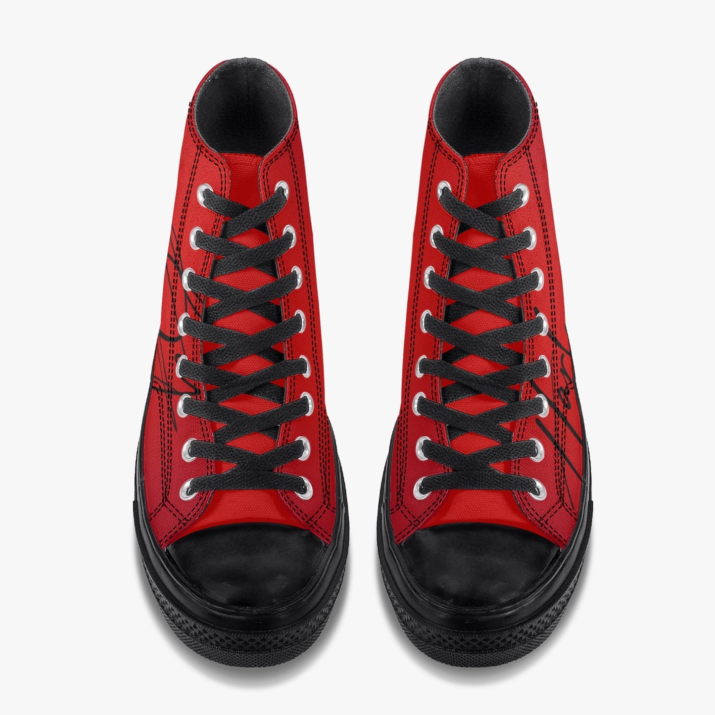 Harlem Boy "Coolee High" Tops Men - Ruby - Black Sole