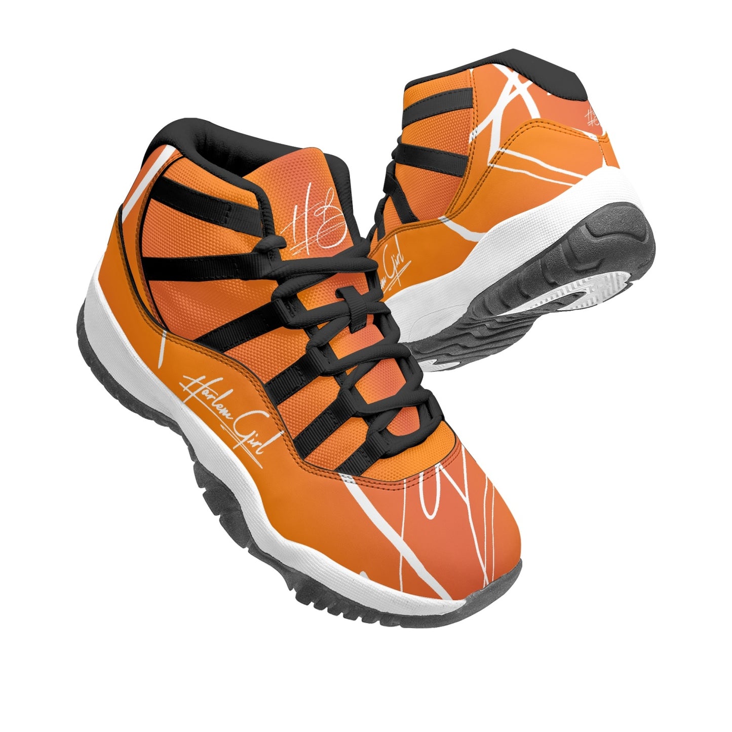 Harlem Girl "Tribe" Basketball - Mandarin w/Black or White Trim (Women's)