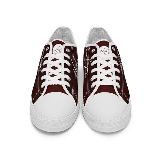 Harlem Boy "Lenox Ave" Unisex Classic Low Tops - Burnished Mahogany (Black or White Sole)