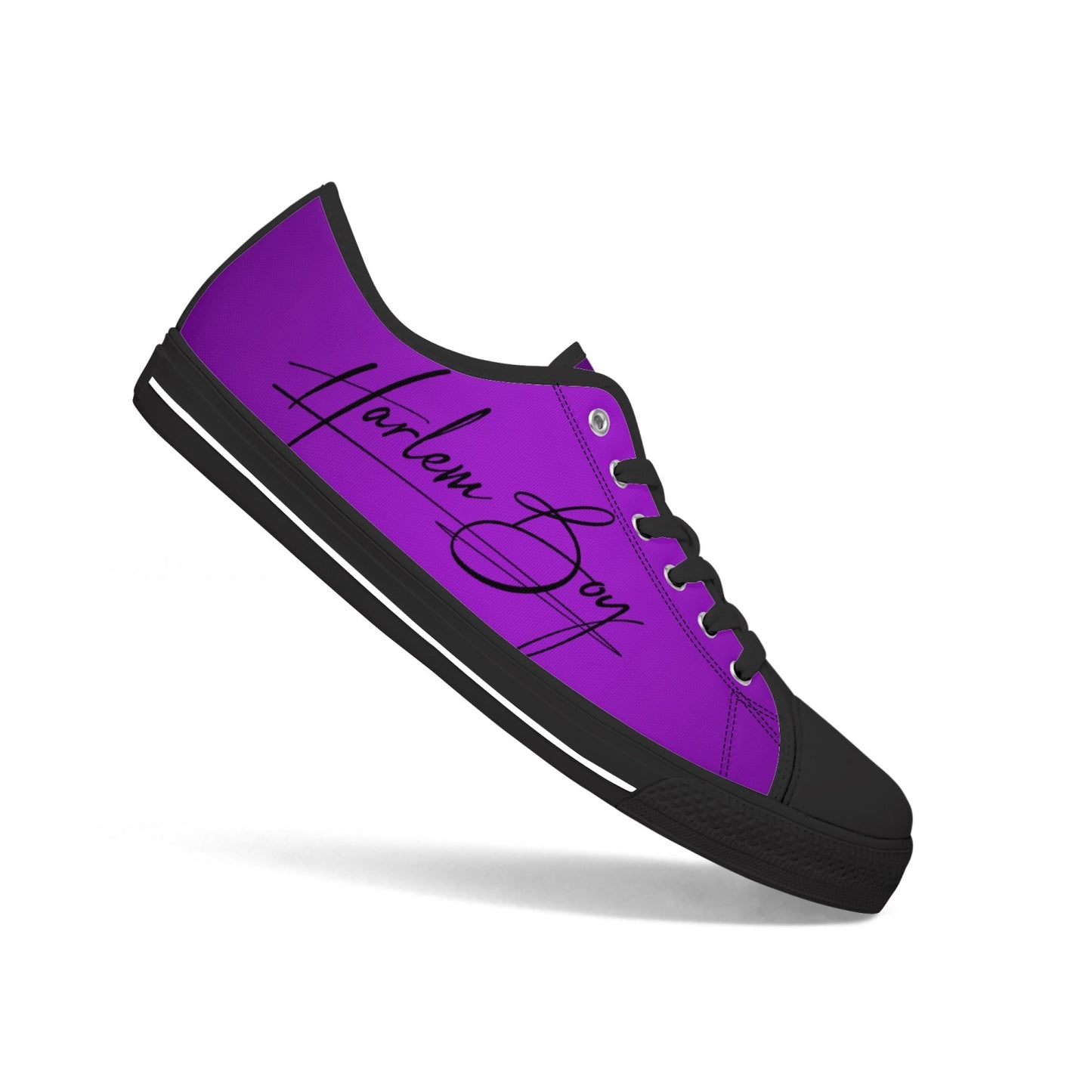 Harlem Boy "Lenox Ave" Unisex Classic Low Tops - Amethyst (Black or White Sole)