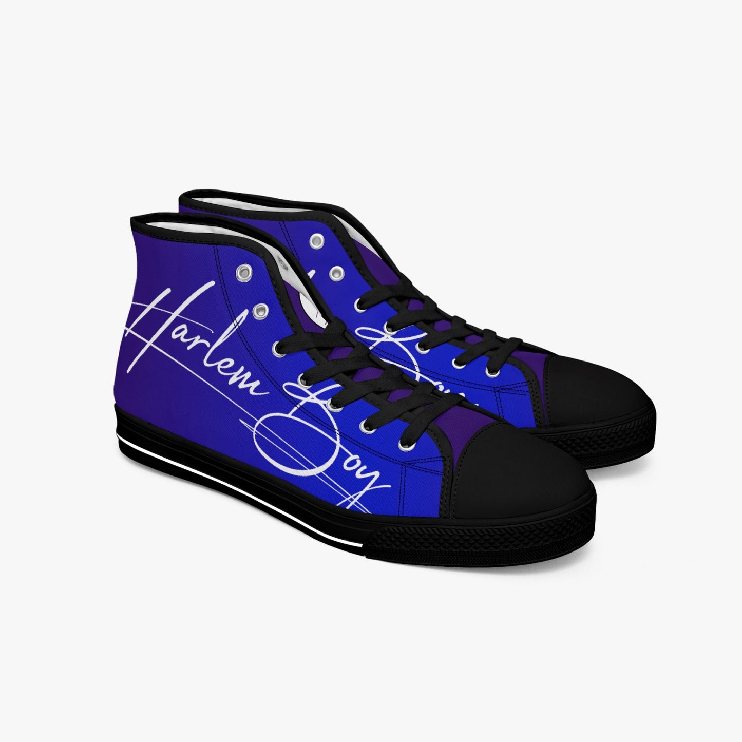 HB Harlem Boy "Lenox Ave" Classic High Top - Sapphire - Men (Black or White Soles)