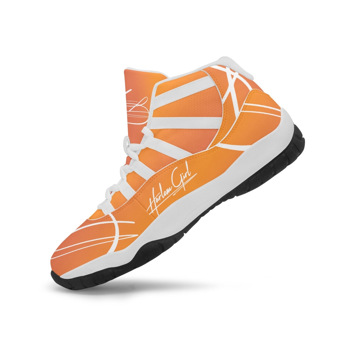 Harlem Girl "Tribe" Basketball - Mandarin w/Black or White Trim (Women's)