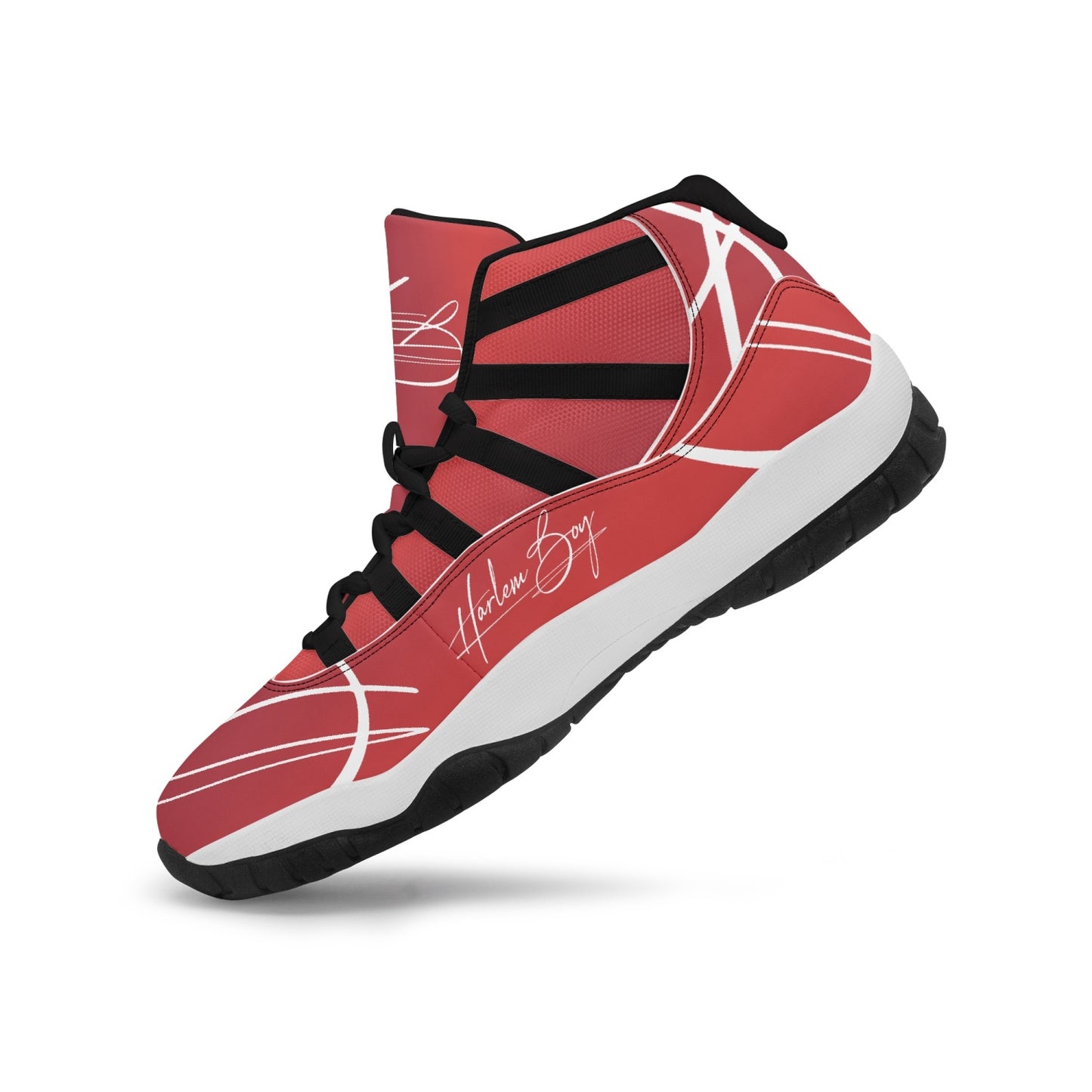 Harlem Boy "Tribe" Basketball - Ruby w/Black or White Trim (Men's)
