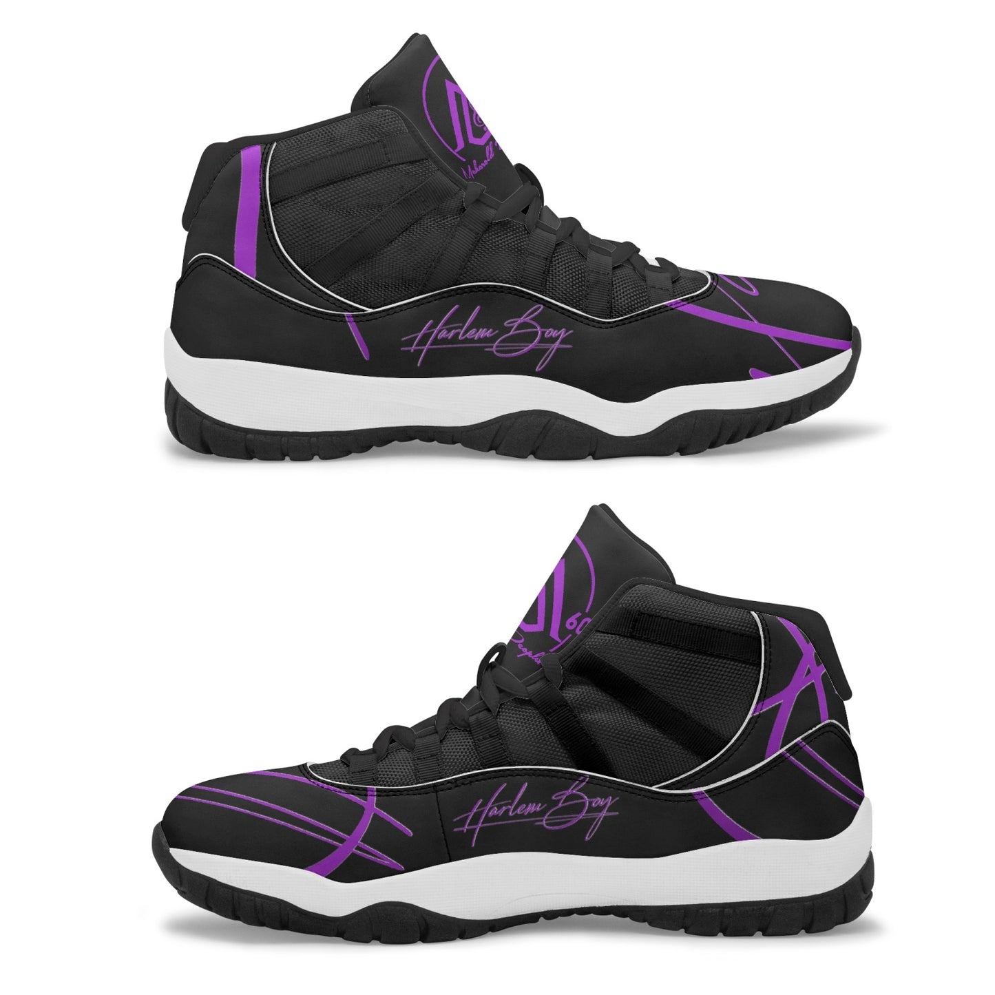 Harlem Boy "Tribe" Basketball MP2 60 Limited Edition - Black and Purple w/Black Trim (Men's) *