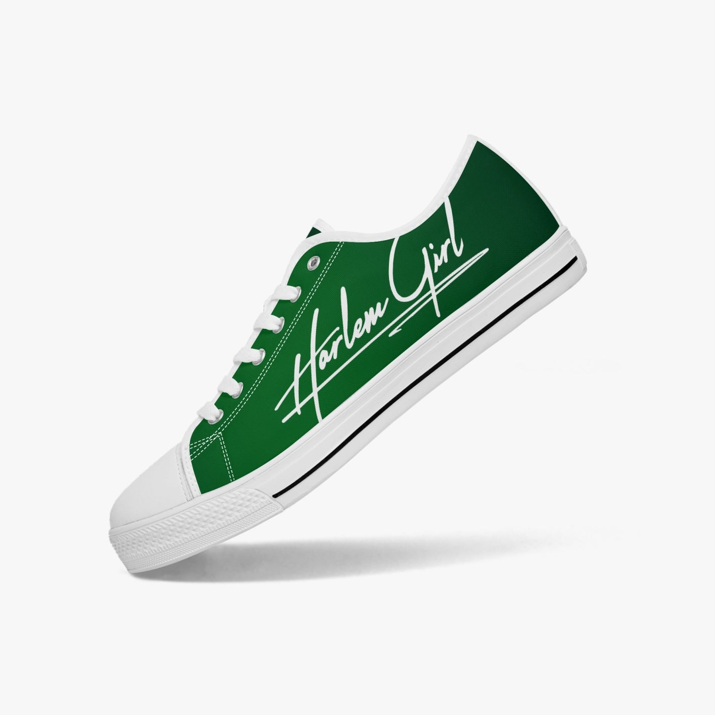 HB Harlem Girl "Lenox Ave" Classic Low Tops - Emerald - Women (Black or White Sole)