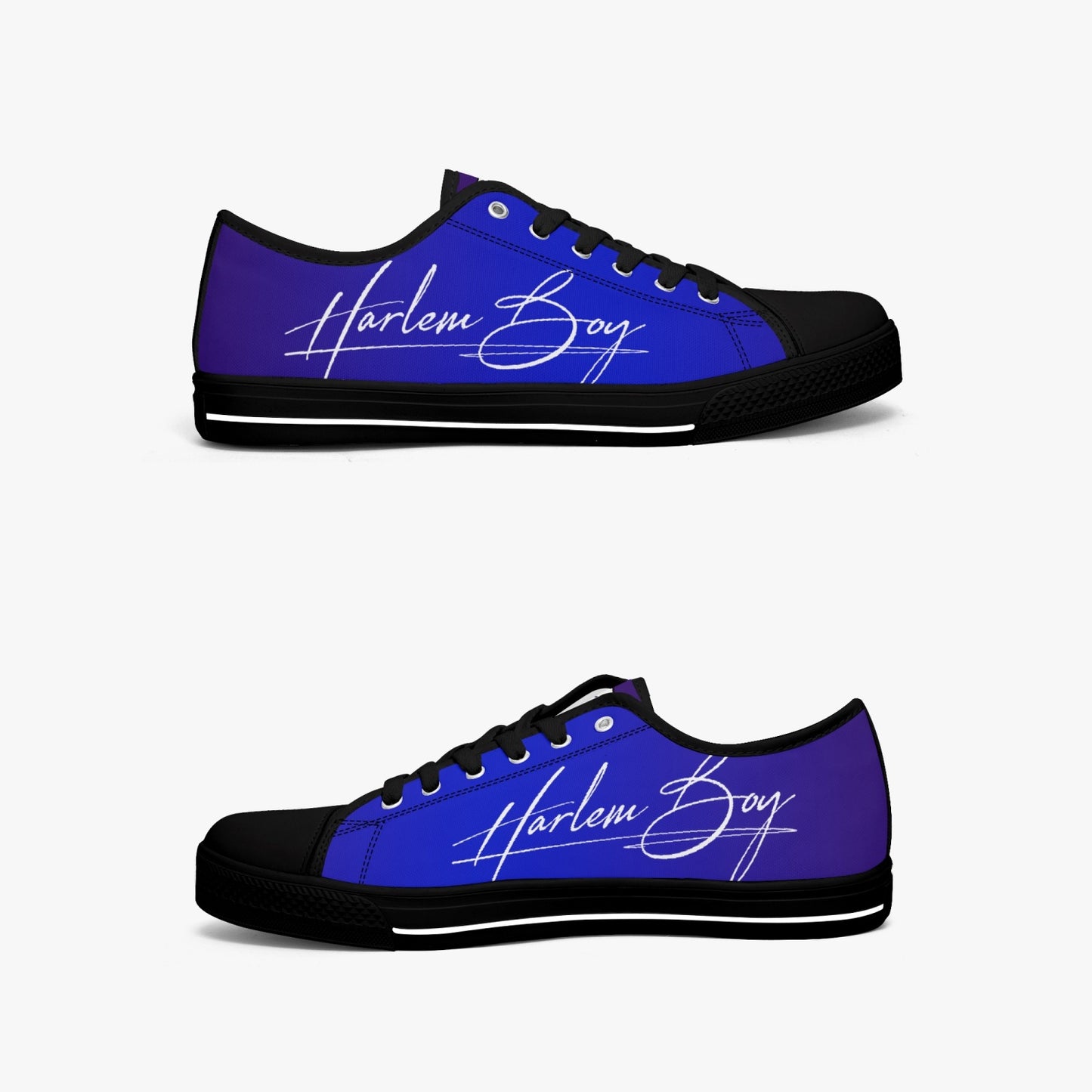HB Harlem Boy "Lenox Ave" Classic Low Tops - Sapphire - Men (Black or White Sole)