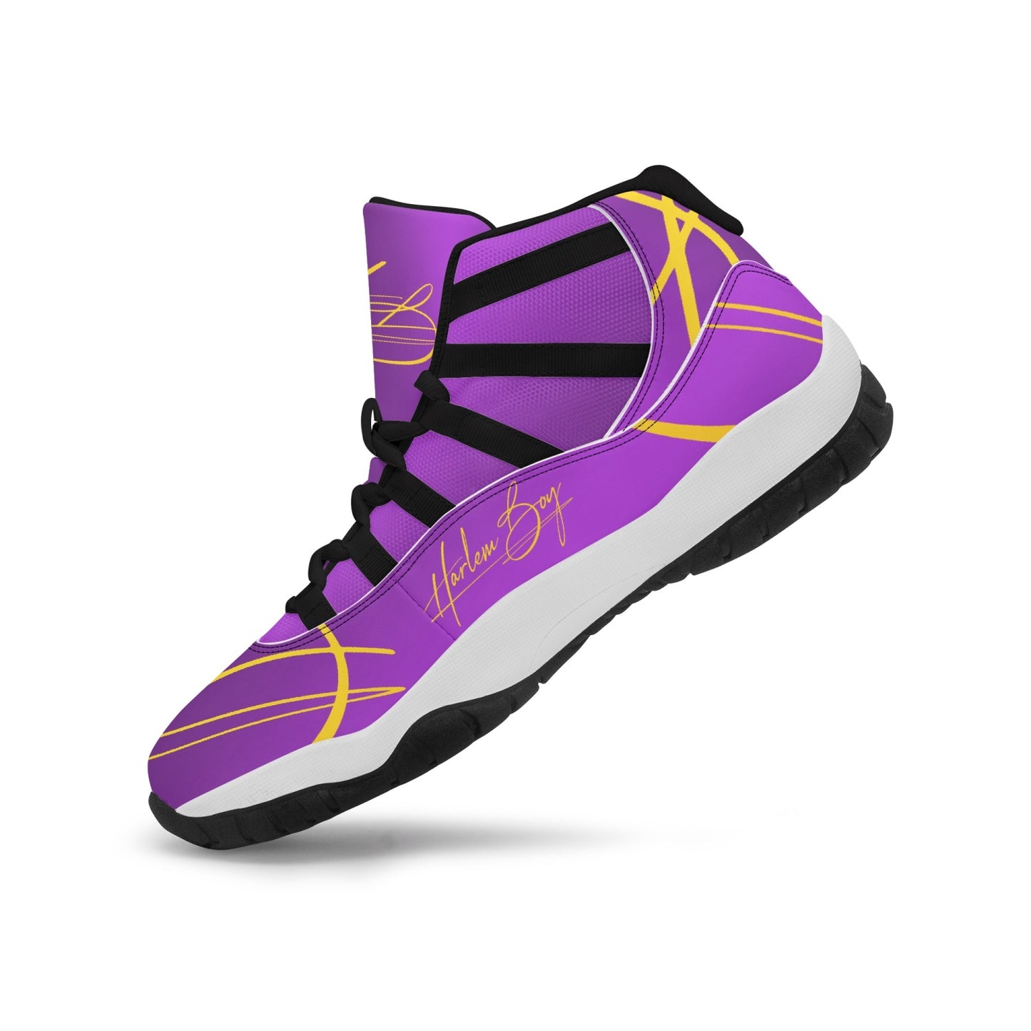 Harlem Boy "Tribe" Basketball - Purple & Gold w/Black or White Trim (Men's)