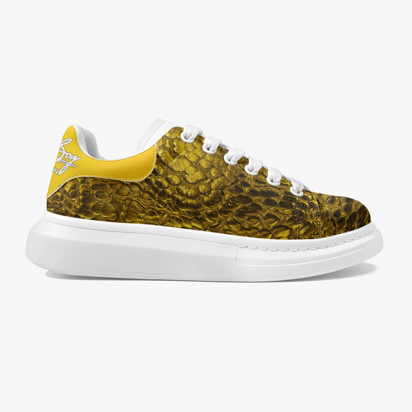 Harlem Boy Sankofa - Crocodile Print - Gold - Mens