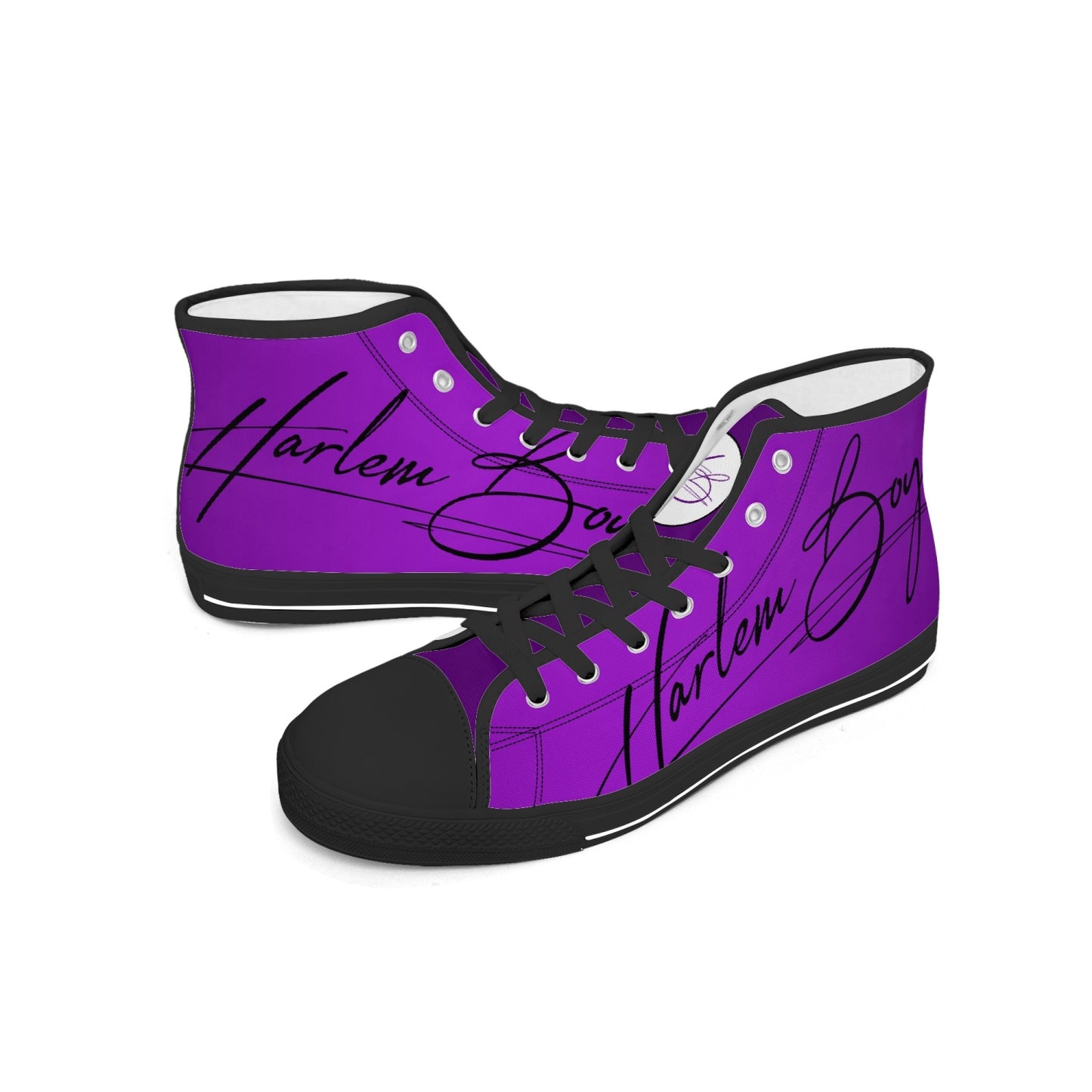 Harlem Boy "Lenox Ave" Unisex Classic High Tops - Amethyst (Black or White Sole)