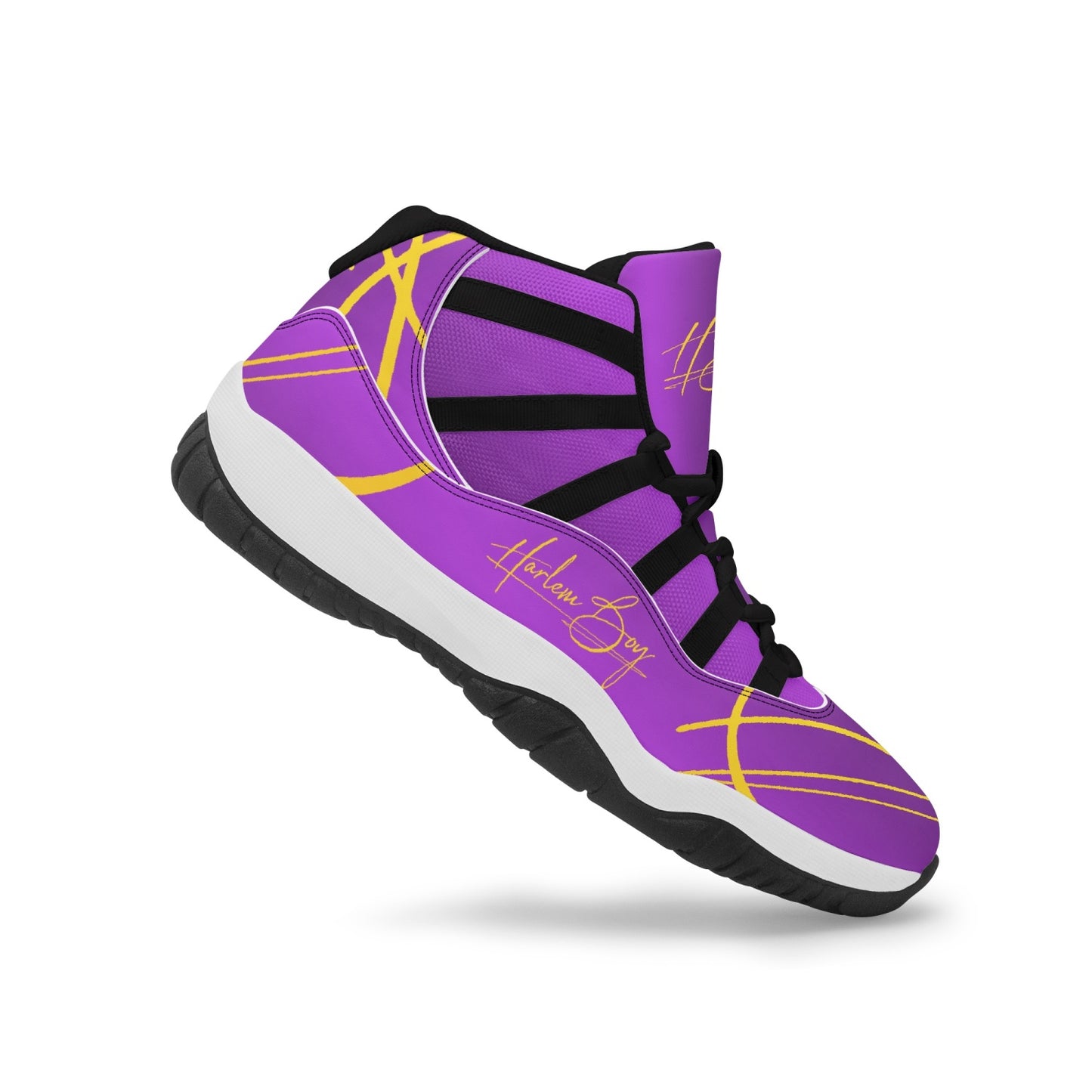 Harlem Boy "Tribe" Basketball - Purple & Gold w/Black or White Trim (Men's)