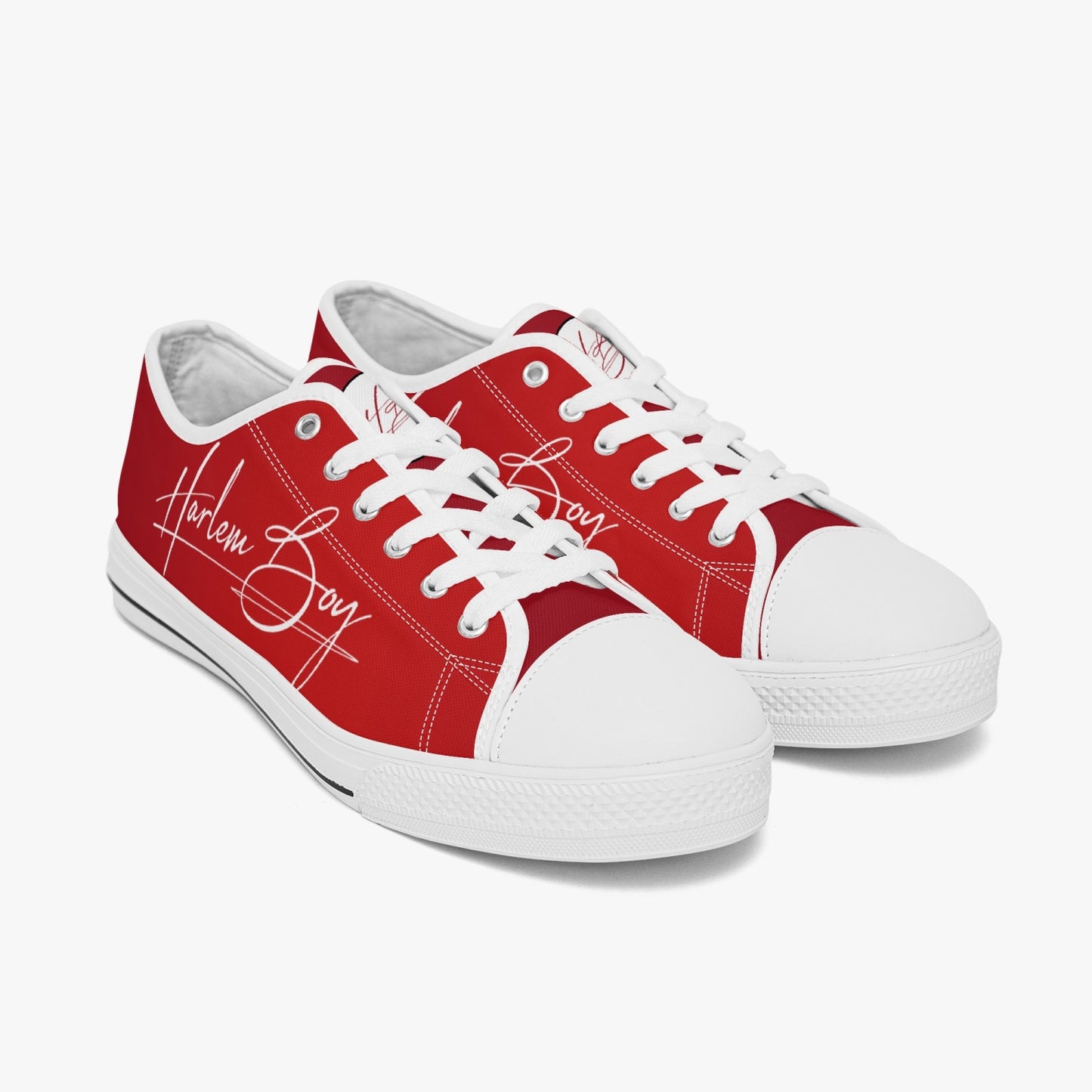 HB Harlem Boy "Lenox Ave" Classic Low Tops - Ruby - Men (Black or White Sole)