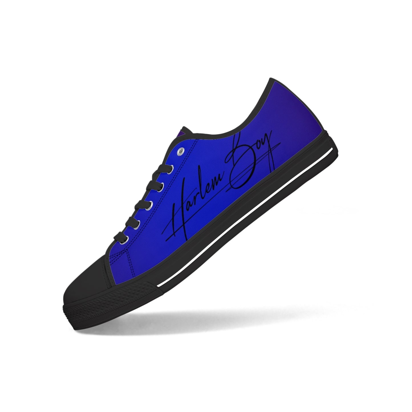 Harlem Boy "Lenox Ave" Unisex Classic Low Tops - Sapphire (Black or White Sole)