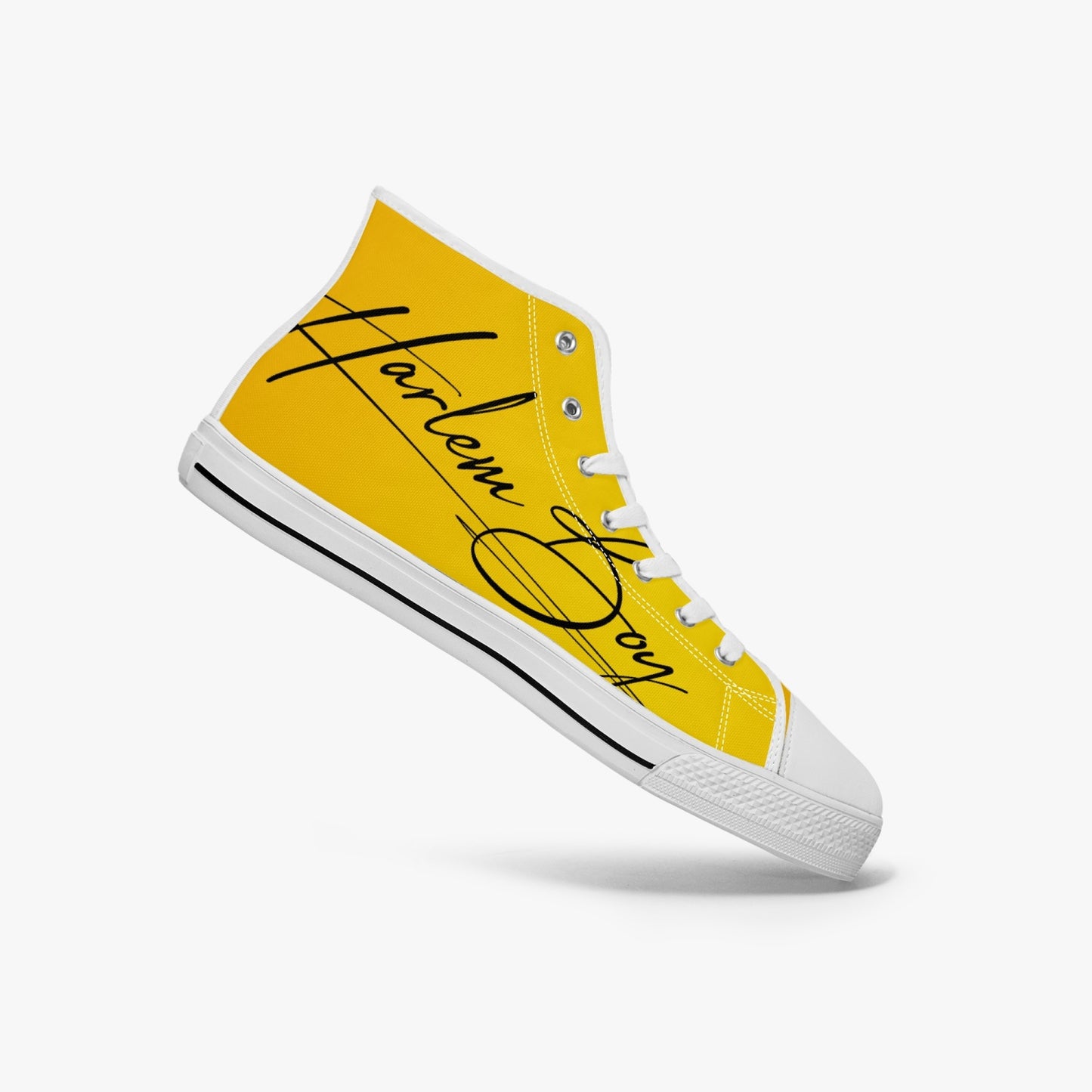 HB Harlem Boy "Lenox Ave" Classic High Top - Gold - Men (Black or White Soles)