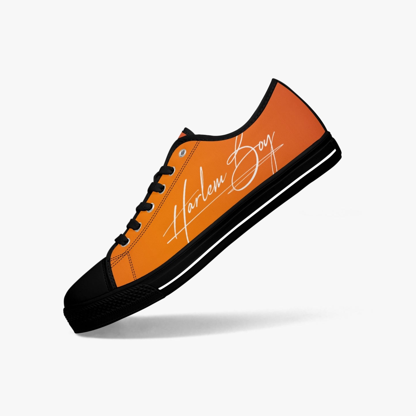HB Harlem Boy "Lenox Ave" Classic Low Tops - Mandarin - Men (Black or White Sole)