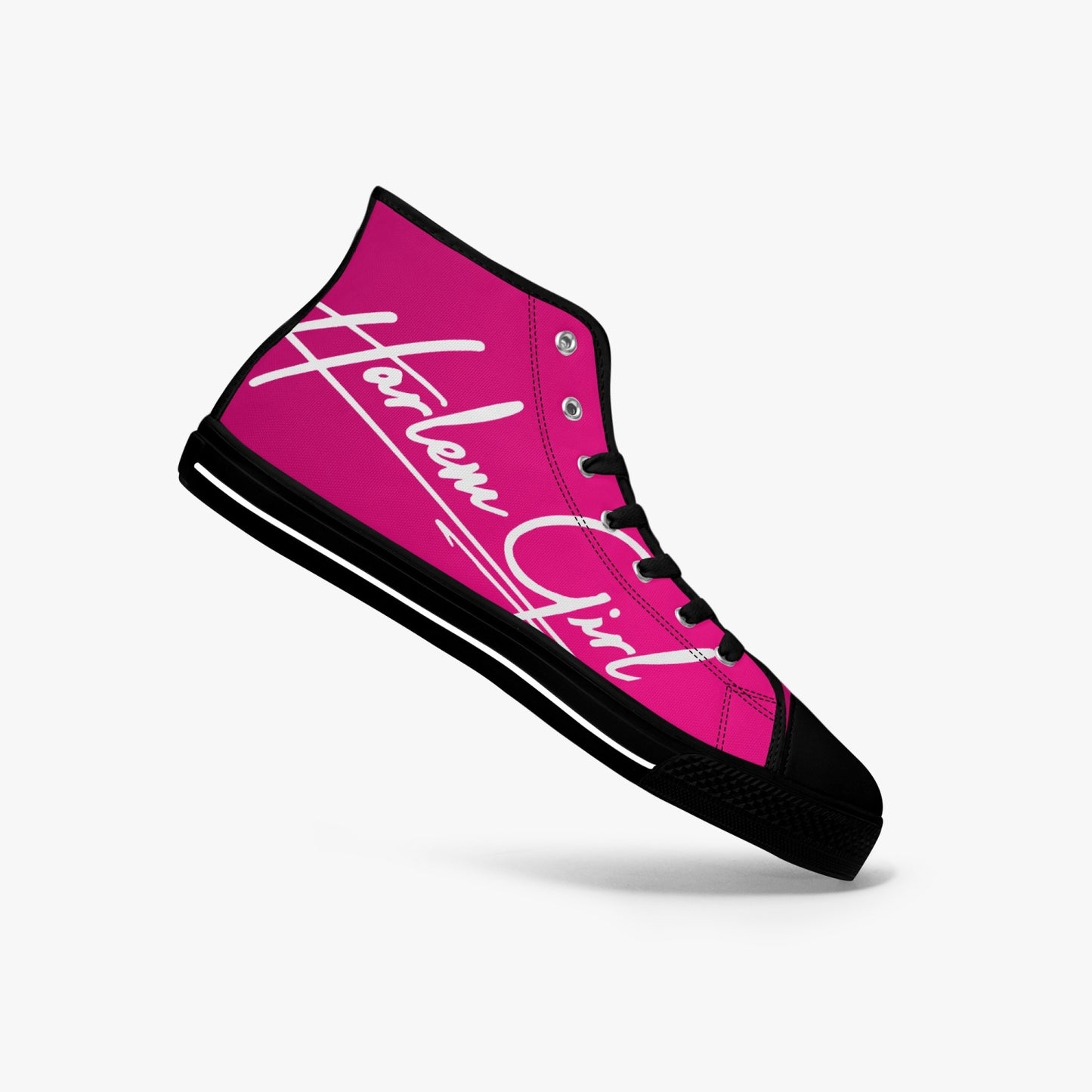 HB Harlem Girl "Lenox Ave" Classic High Top - Fuchsia - Women (Black or White Soles)