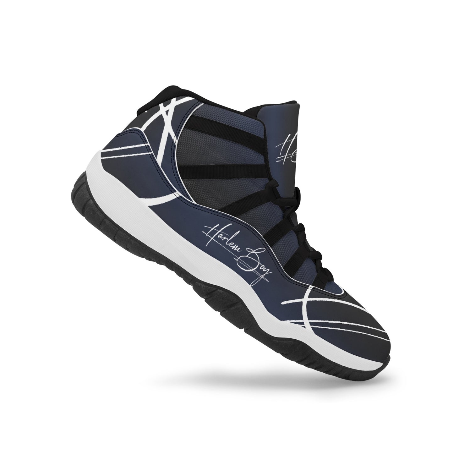 Harlem Boy "Tribe" Basketball - BluBlac Onyx w/Black or White Trim (Men's)