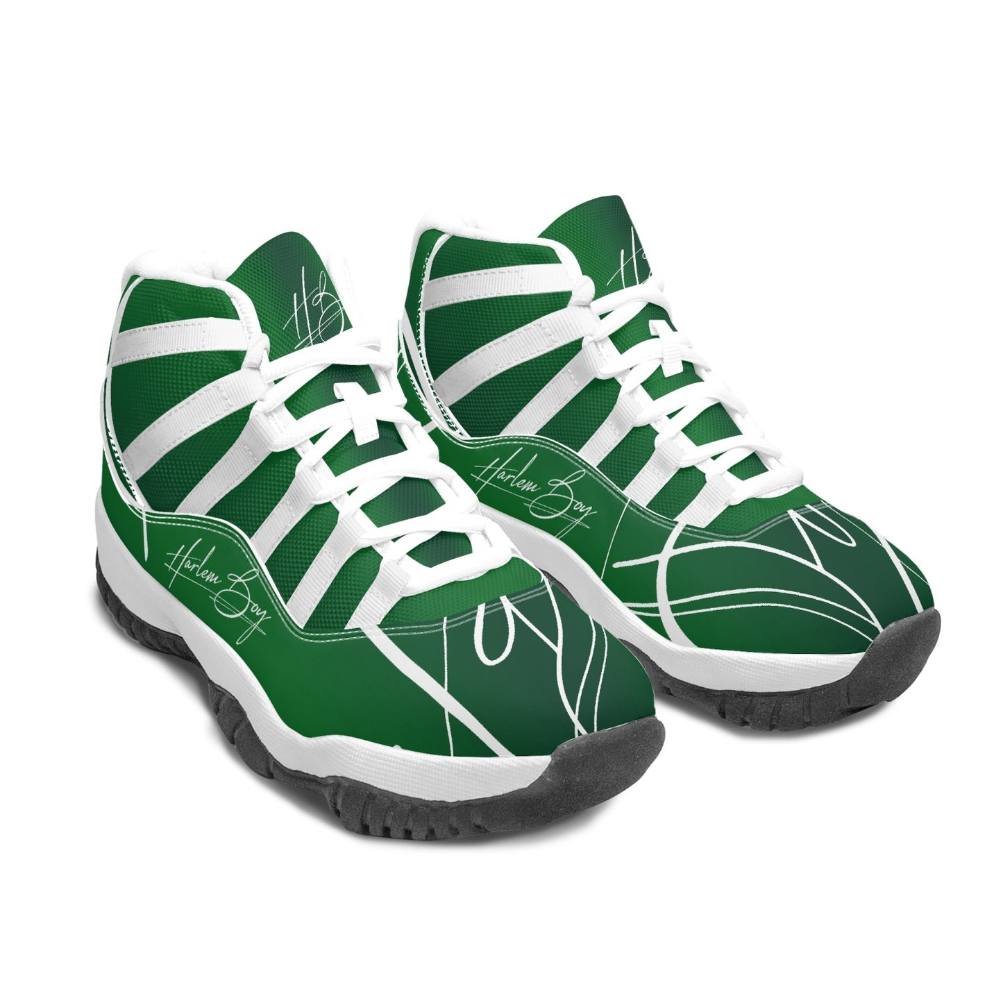 Harlem Boy "Tribe" Basketball - Emerald w/Black or White Trim (Men's)