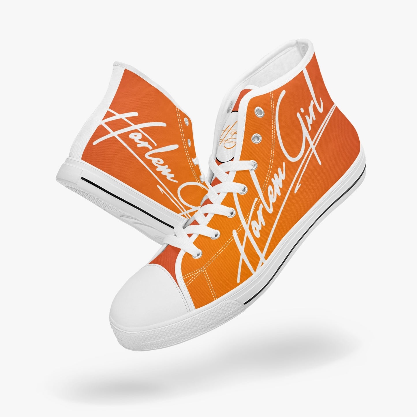 HB Harlem Girl "Lenox Ave" Classic High Top - Mandarin - Women (Black or White Soles)