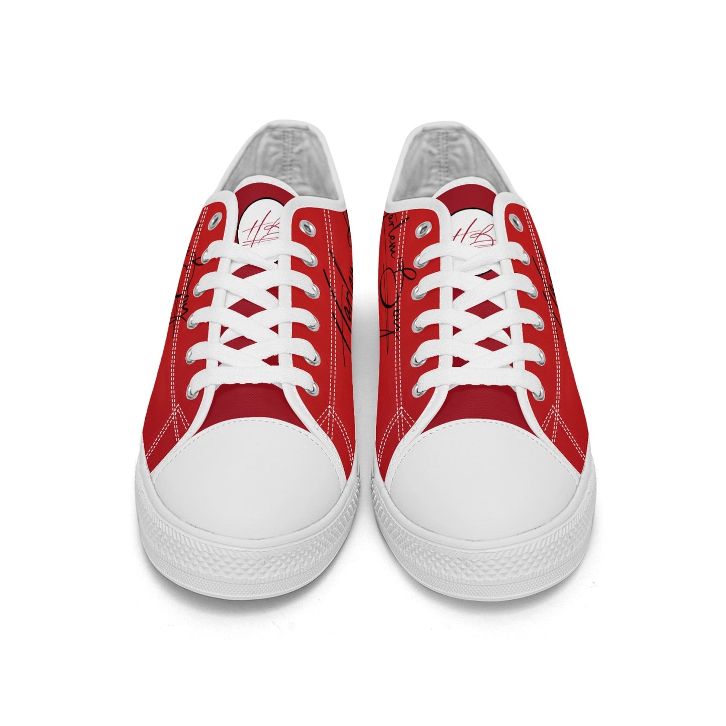 Harlem Boy "Lenox Ave" Unisex Classic Low Tops - Ruby (Black or White Sole)