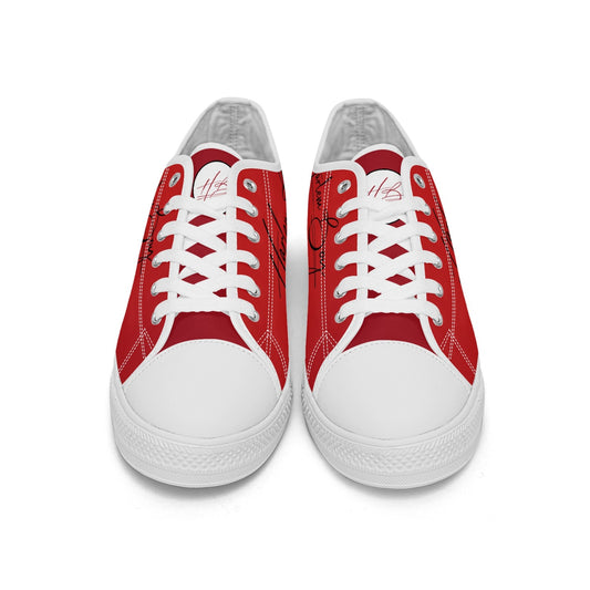Harlem Boy "Lenox Ave" Unisex Classic Low Tops - Ruby (Black or White Sole)