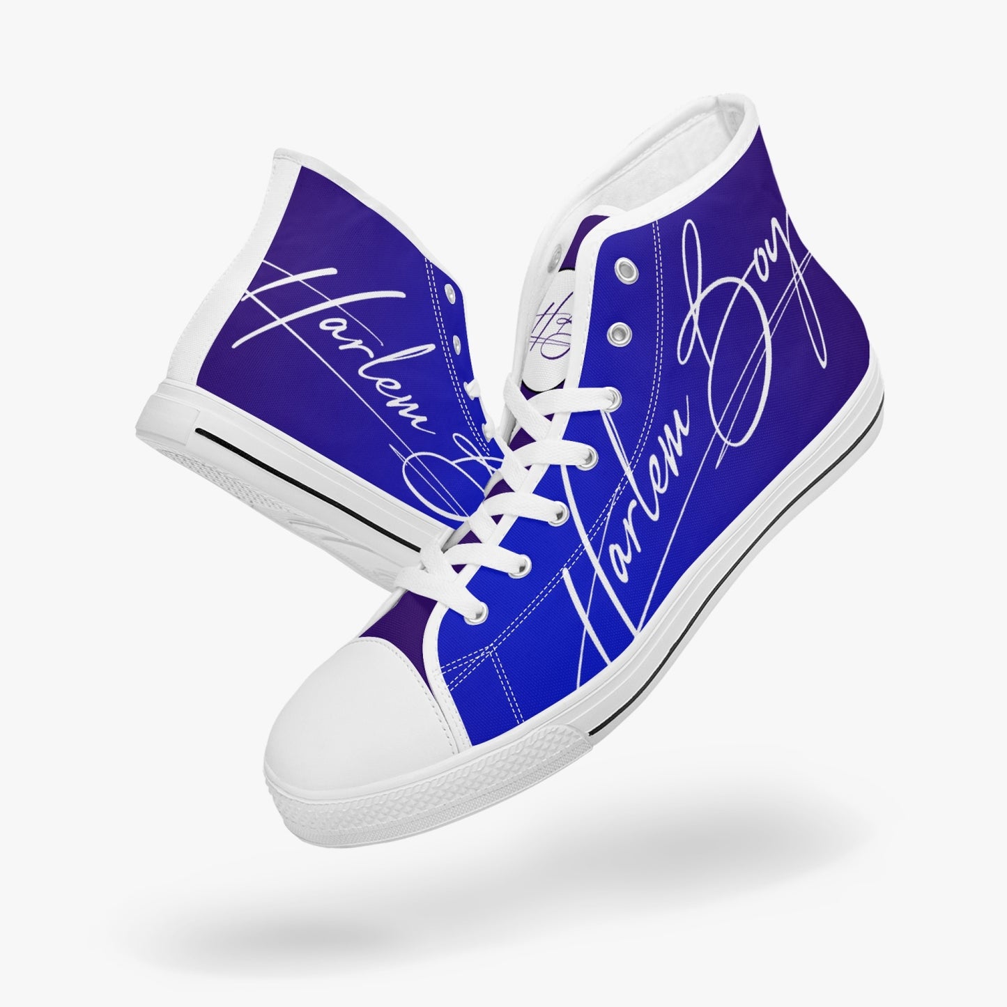 HB Harlem Boy "Lenox Ave" Classic High Top - Sapphire - Men (Black or White Soles)