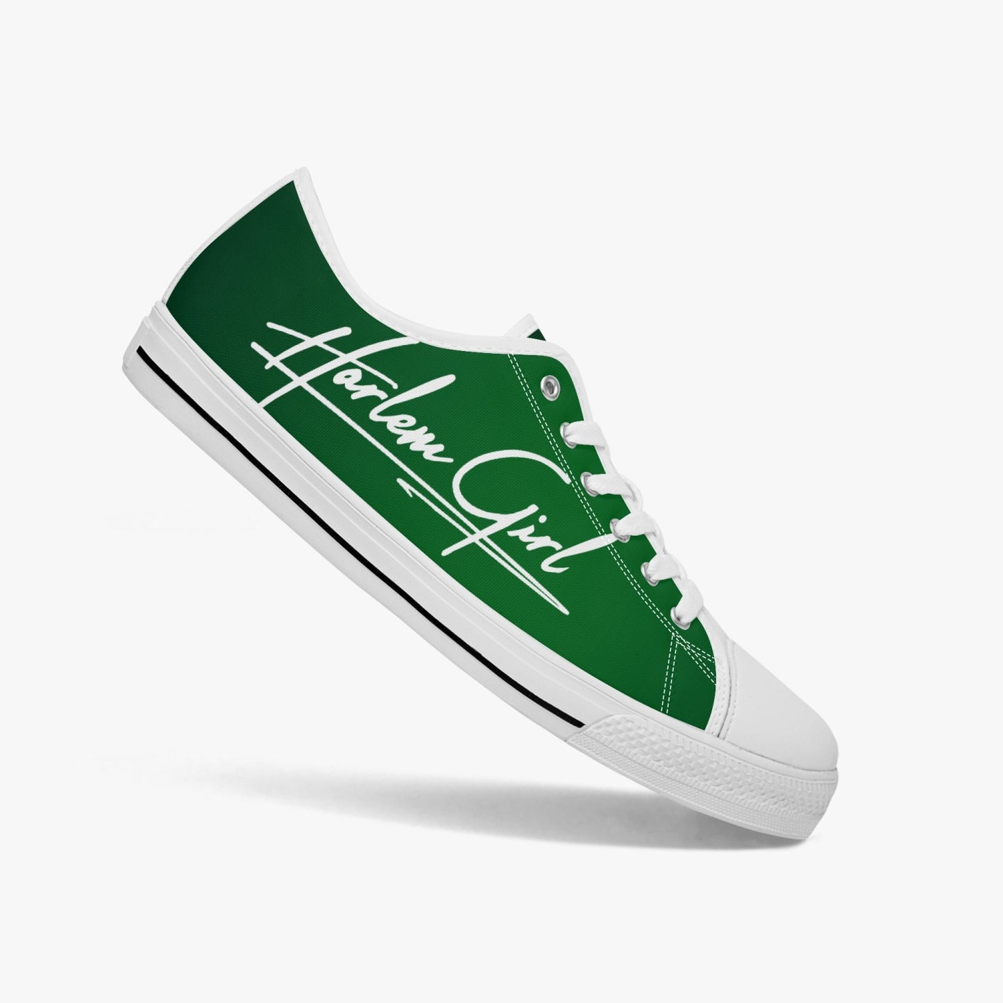 HB Harlem Girl "Lenox Ave" Classic Low Tops - Emerald - Women (Black or White Sole)
