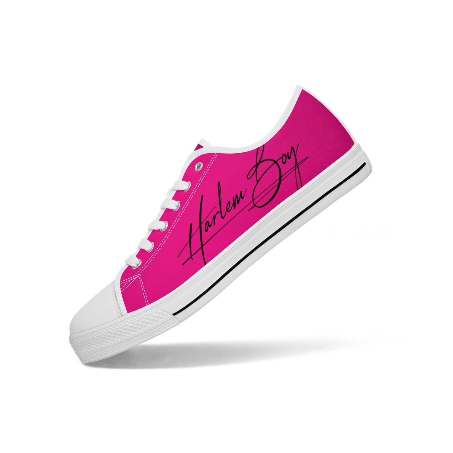 Harlem Boy "Lenox Ave" Unisex Classic Low Tops - Fuchsia (Black or White Sole)