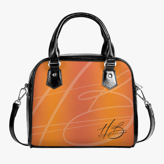 HB Vegan Leather Shoulder Bag - Mandarin