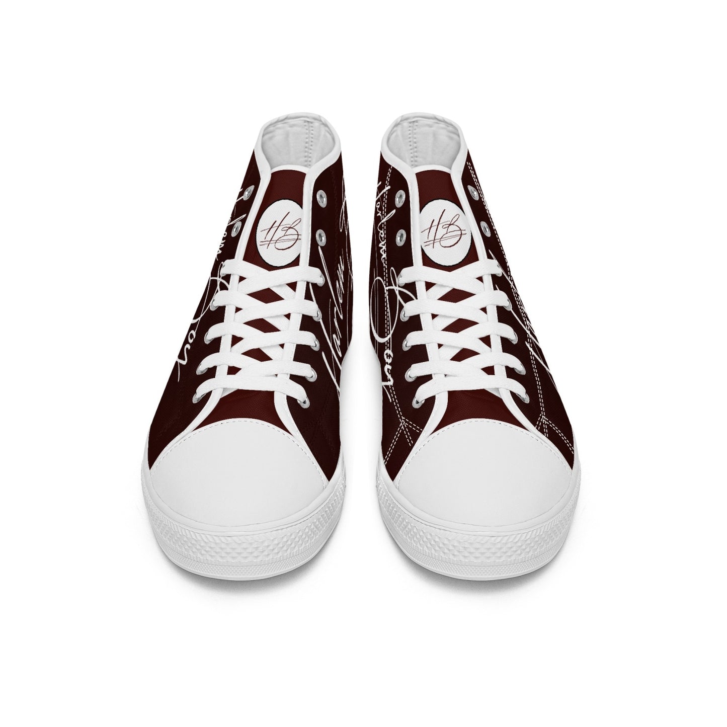 Harlem Boy "Lenox Ave" Unisex Classic High Tops - Burnished Mahogany (Black or White Sole)