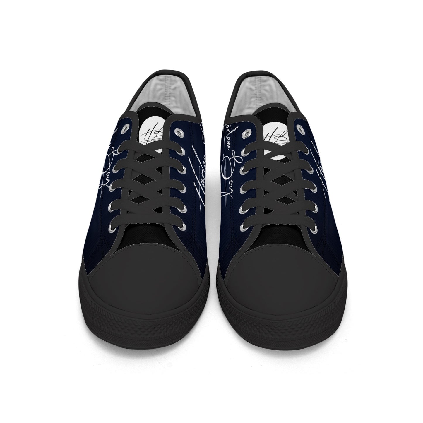 Harlem Boy "Lenox Ave" Unisex Classic Low Tops - BluBlac Onyx (Black or White Sole)