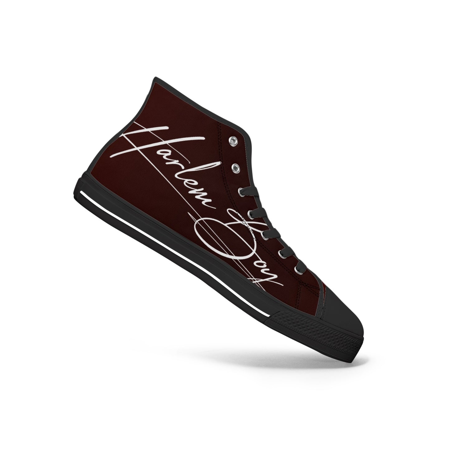 Harlem Boy "Lenox Ave" Unisex Classic High Tops - Burnished Mahogany (Black or White Sole)