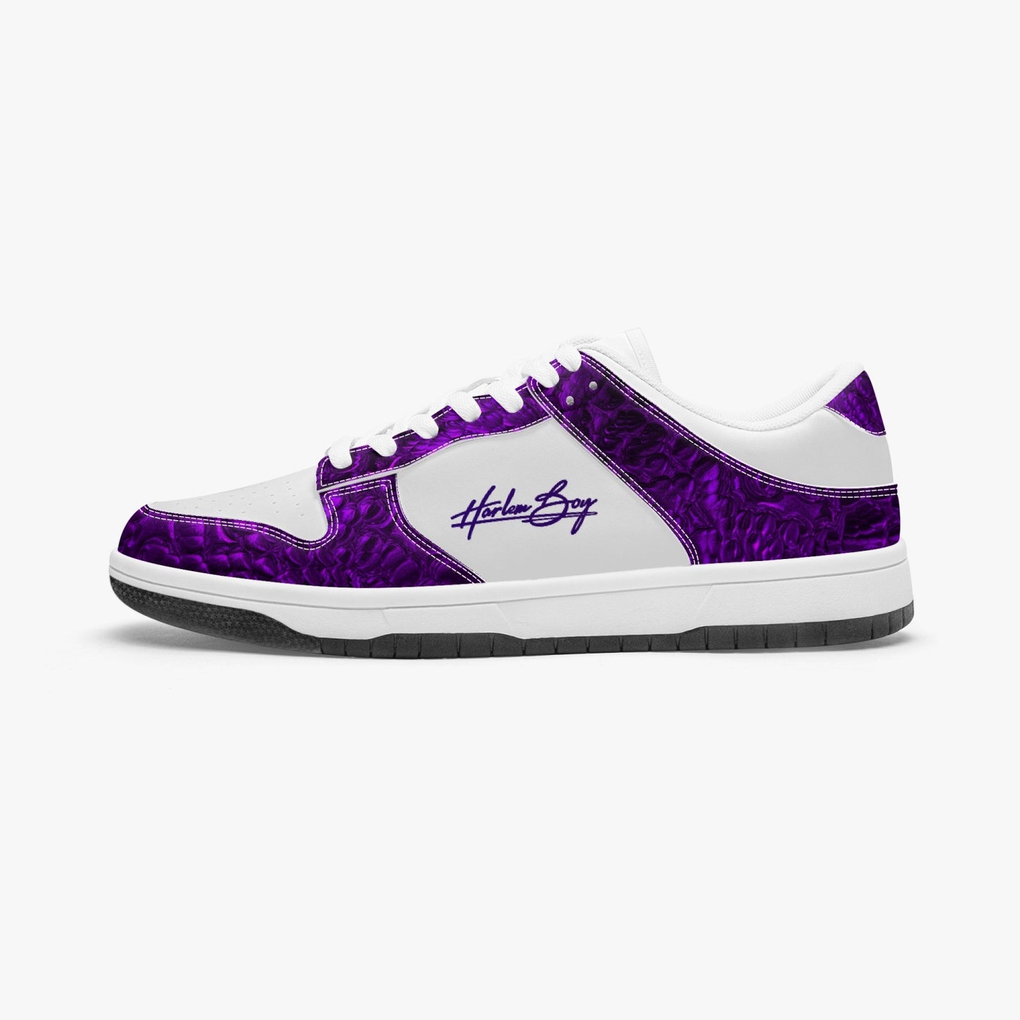 Harlem Boy Collection - Dunks - Low Top Men - Crocodile Print Amethyst