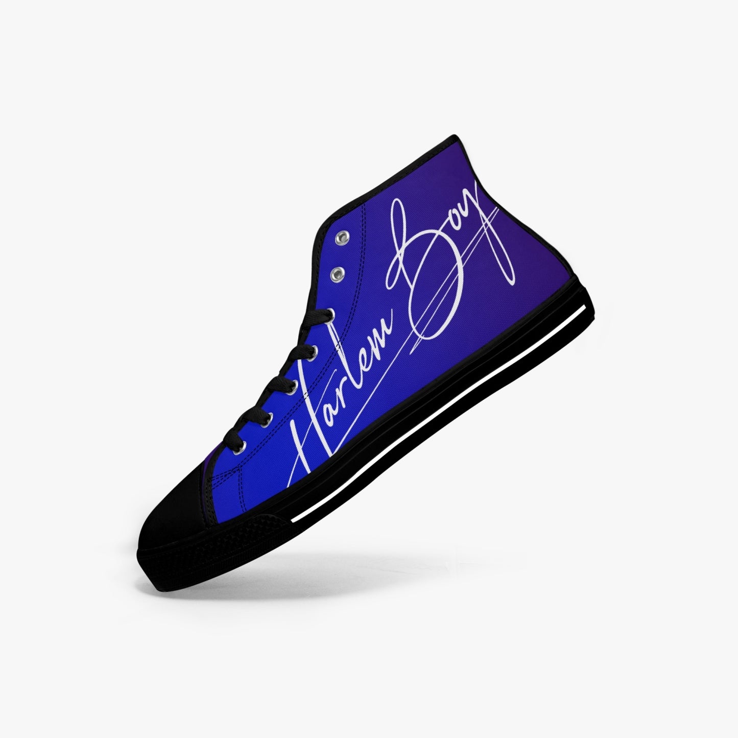 HB Harlem Boy "Lenox Ave" Classic High Top - Sapphire - Men (Black or White Soles)