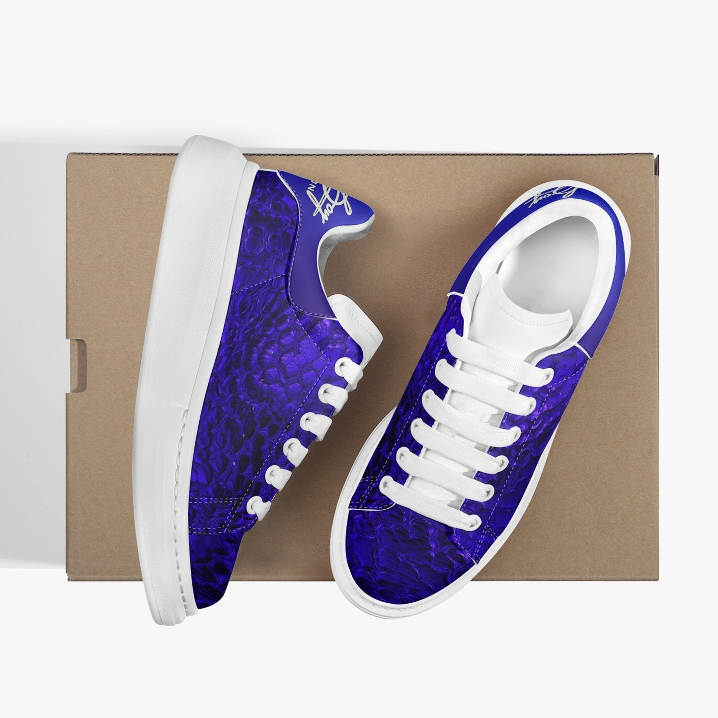Harlem Boy Sankofa - Crocodile Print - Sapphire - Mens