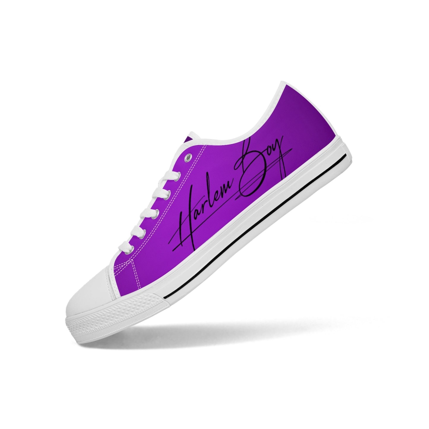 Harlem Boy "Lenox Ave" Unisex Classic Low Tops - Amethyst (Black or White Sole)