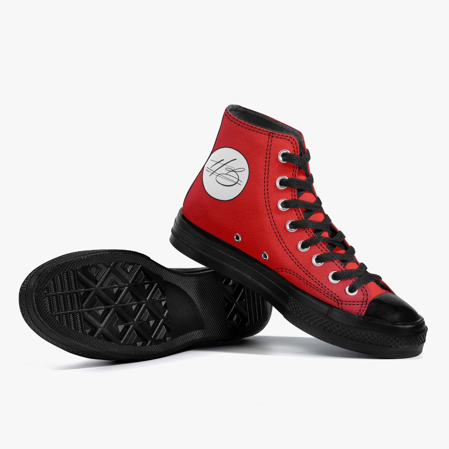 Harlem Boy "Coolee High" Tops Men - Ruby - Black Sole