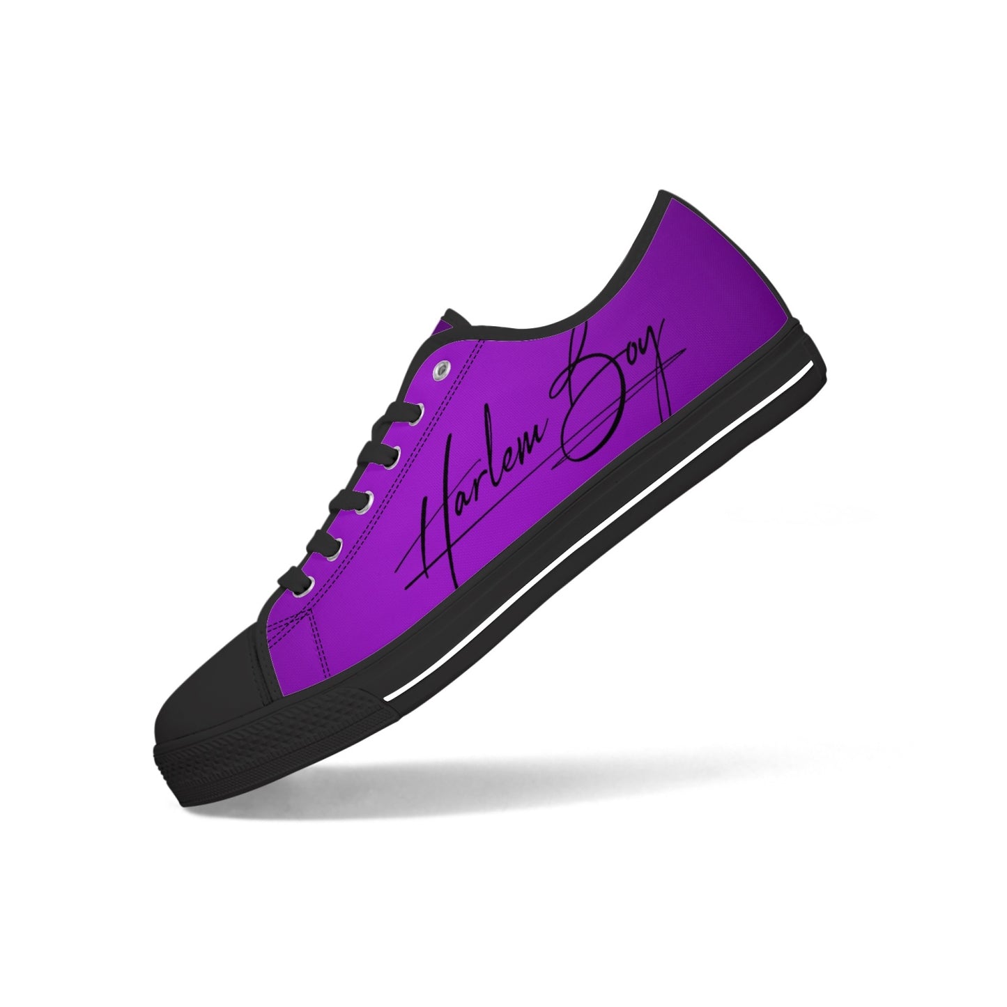Harlem Boy "Lenox Ave" Unisex Classic Low Tops - Amethyst (Black or White Sole)