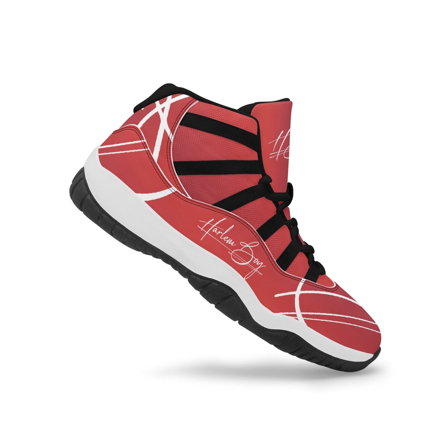 Harlem Boy "Tribe" Basketball - Ruby w/Black or White Trim (Men's)