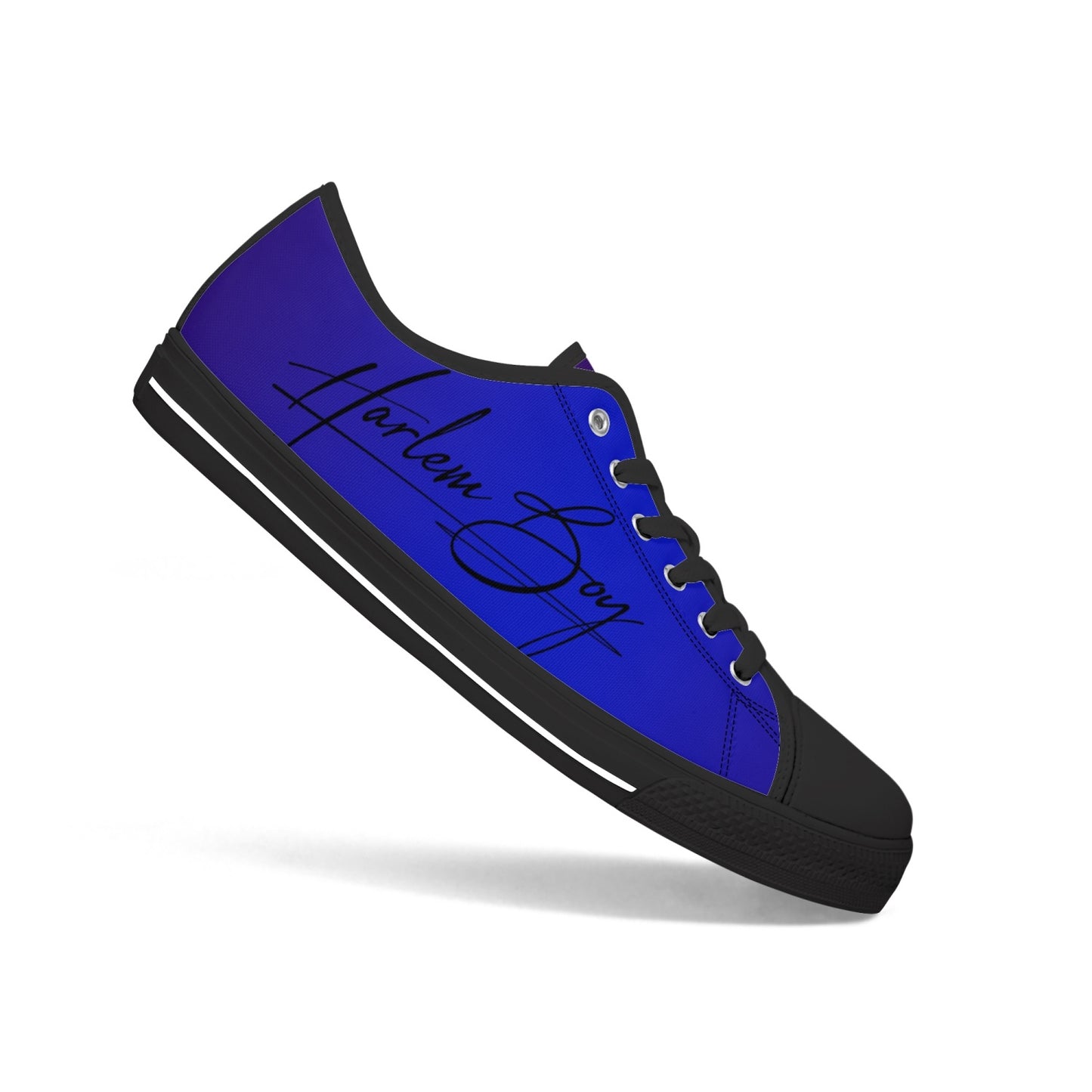 Harlem Boy "Lenox Ave" Unisex Classic Low Tops - Sapphire (Black or White Sole)