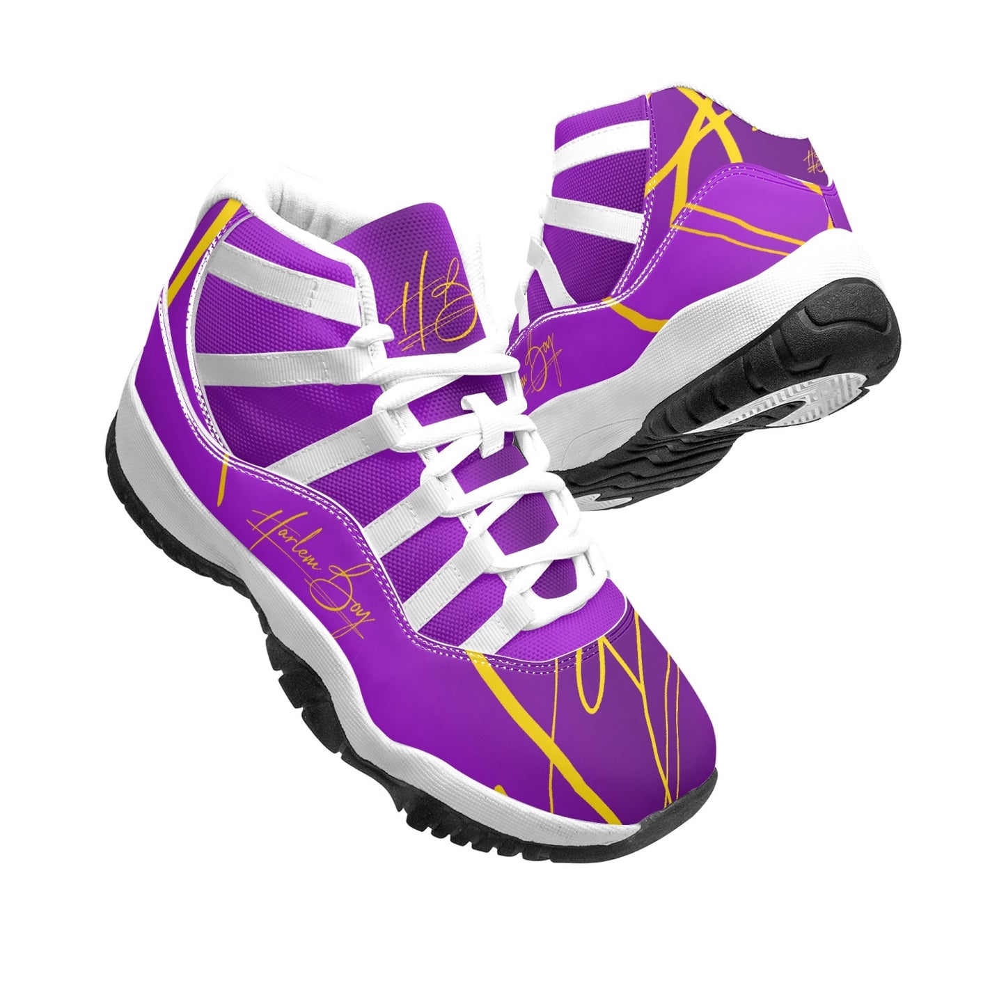 Harlem Boy "Tribe" Basketball - Purple & Gold w/Black or White Trim (Men's)